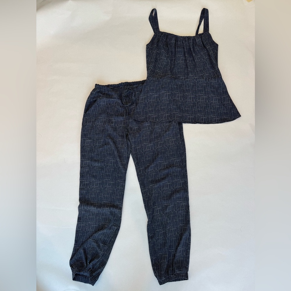 CAbi Matching Set | Textured Tank Top & Jogger Pants | Size 6 Top & Small Pants
